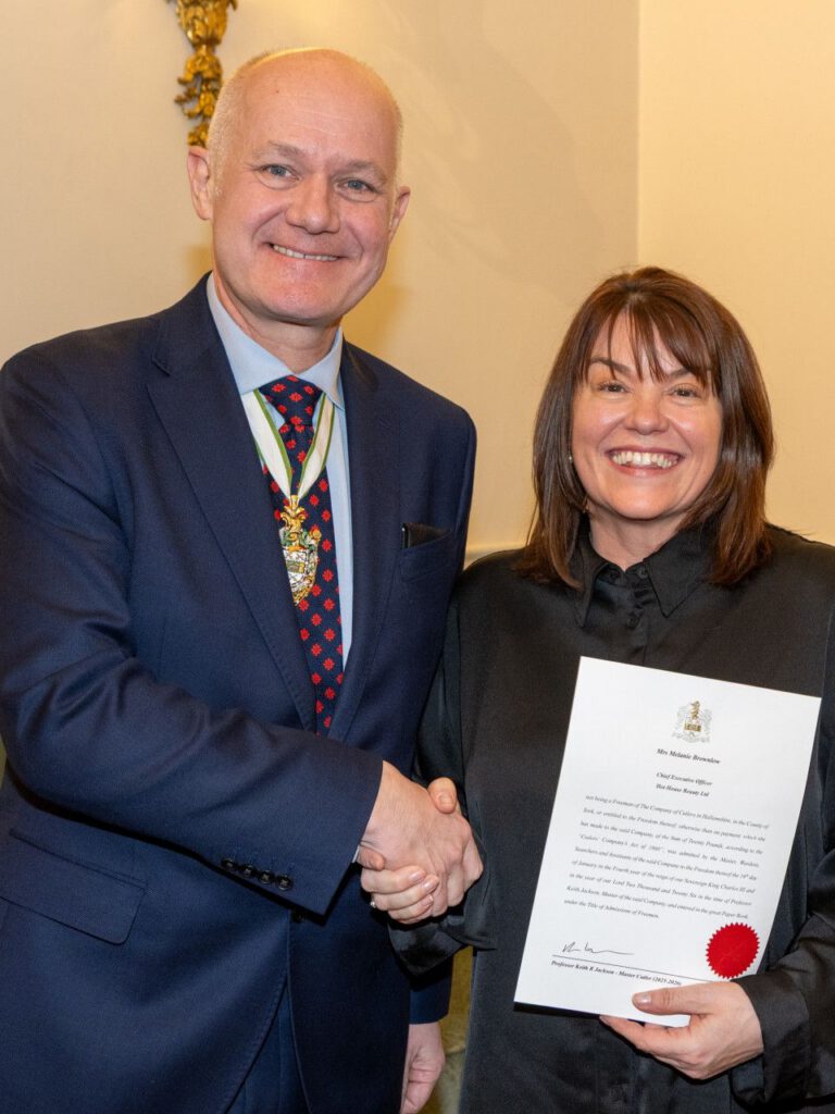Melanie Brownlow being welcomed as a new freeman